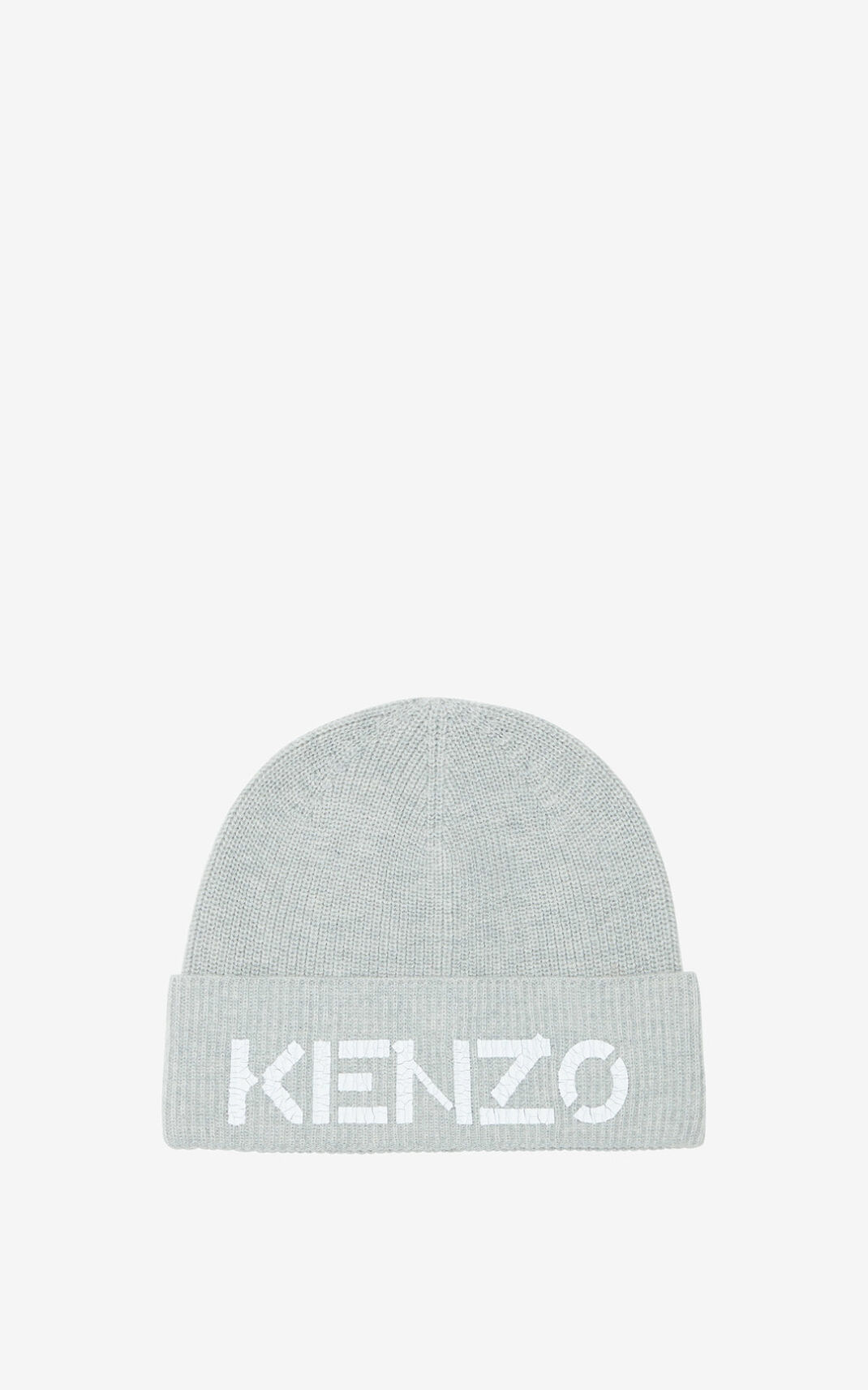 Kenzo Logo knit Beanie Heren Grijs | 28136AYPU